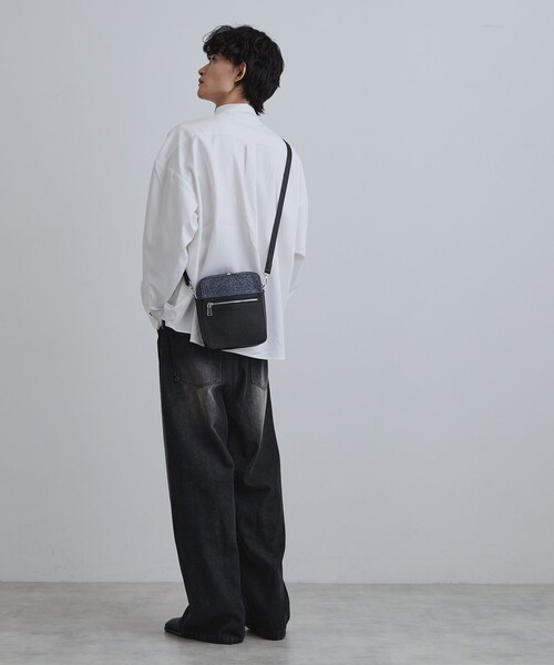 tk.TAKEO KIKUCHI（ティーケータケオキクチ）の「バイカラースクエアショルダーバッグ（ショルダーバッグ・メンズ・ブラック系4/ブラック系/ベージュ系その他7/ベージュ系1/グレー系1/ベージュ系2/ブラック系2・00）」の11枚目の写真