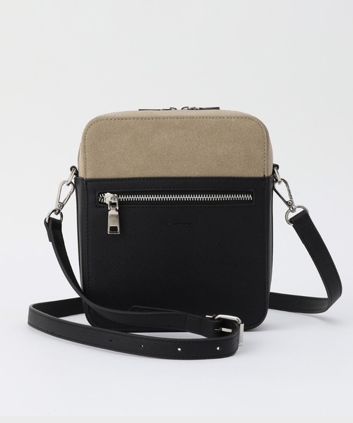 tk.TAKEO KIKUCHI（ティーケータケオキクチ）の「バイカラースクエアショルダーバッグ（ショルダーバッグ・メンズ・ブラック系4/ブラック系/ベージュ系その他7/ベージュ系1/グレー系1/ベージュ系2/ブラック系2・00）」の6枚目の写真