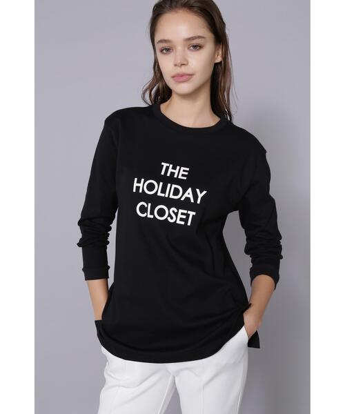PINKY&DIANNE（ピンキーアンドダイアン）の「[THE HOLIDAY CLOSET] ロゴロンT（Tシャツ/カットソー・レディース・ホワイト/グレー・38）」の9枚目の写真