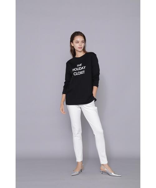 PINKY&DIANNE（ピンキーアンドダイアン）の「[THE HOLIDAY CLOSET] ロゴロンT（Tシャツ/カットソー・レディース・ホワイト/グレー・38）」の10枚目の写真