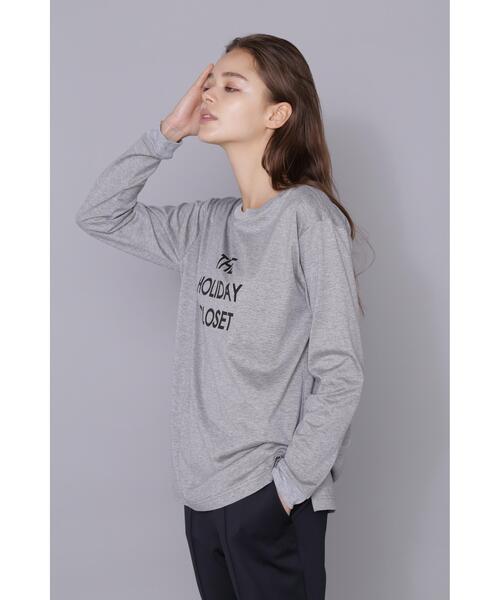PINKY&DIANNE（ピンキーアンドダイアン）の「[THE HOLIDAY CLOSET] ロゴロンT（Tシャツ/カットソー・レディース・ホワイト/グレー・38）」の15枚目の写真