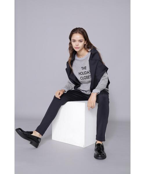 PINKY&DIANNE（ピンキーアンドダイアン）の「[THE HOLIDAY CLOSET] ロゴロンT（Tシャツ/カットソー・レディース・ホワイト/グレー・38）」の18枚目の写真