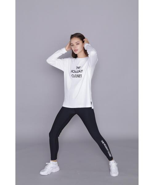PINKY&DIANNE（ピンキーアンドダイアン）の「[THE HOLIDAY CLOSET] ロゴロンT（Tシャツ/カットソー・レディース・ホワイト/グレー・38）」の3枚目の写真