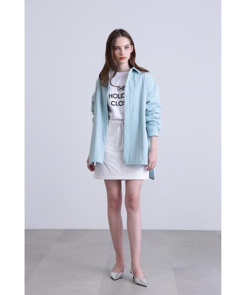 PINKY&DIANNE（ピンキーアンドダイアン）の「[THE HOLIDAY CLOSET] ロゴロンT（Tシャツ/カットソー・レディース・ホワイト/グレー・38）」の6枚目の写真