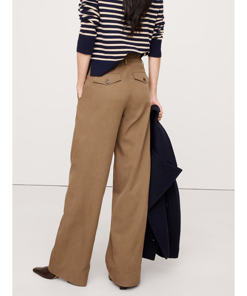 Banana Republic(バナナリパブリック)の「ミッドライズ ワイドレッグ パンツ(その他パンツ・レディース・ブラック/ブラウン/グレー/オリーブ/アイボリー/その他/ブラウン系その他・M/S/XS/L)」の21枚目の写真