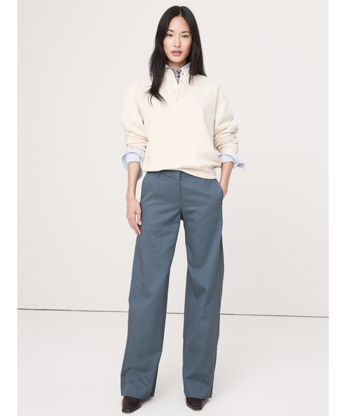 Banana Republic(バナナリパブリック)の「ミッドライズ ワイドレッグ パンツ(その他パンツ・レディース・ブラック/ブラウン/グレー/オリーブ/アイボリー・M/S/XS/L)」の15枚目の写真