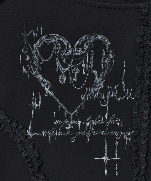 Midnight Move（ミッドナイトムーブ）の「Midnight Move／HERT2 T（Tシャツ/カットソー・レディース・ブラック/ホワイト・FREE）」の18枚目の写真