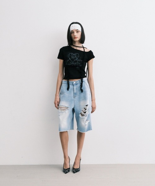 Midnight Move（ミッドナイトムーブ）の「Midnight Move／HERT2 T（Tシャツ/カットソー・レディース・ブラック/ホワイト・FREE）」の10枚目の写真