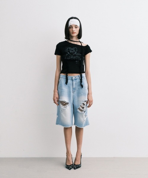 Midnight Move（ミッドナイトムーブ）の「Midnight Move／HERT2 T（Tシャツ/カットソー・レディース・ブラック/ホワイト・FREE）」の11枚目の写真