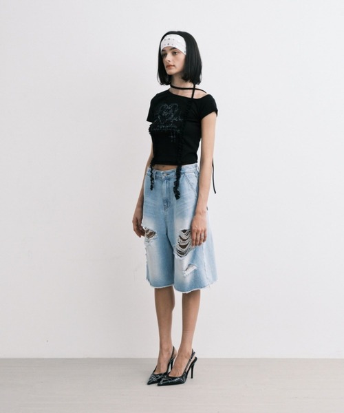 Midnight Move（ミッドナイトムーブ）の「Midnight Move／HERT2 T（Tシャツ/カットソー・レディース・ブラック/ホワイト・FREE）」の12枚目の写真