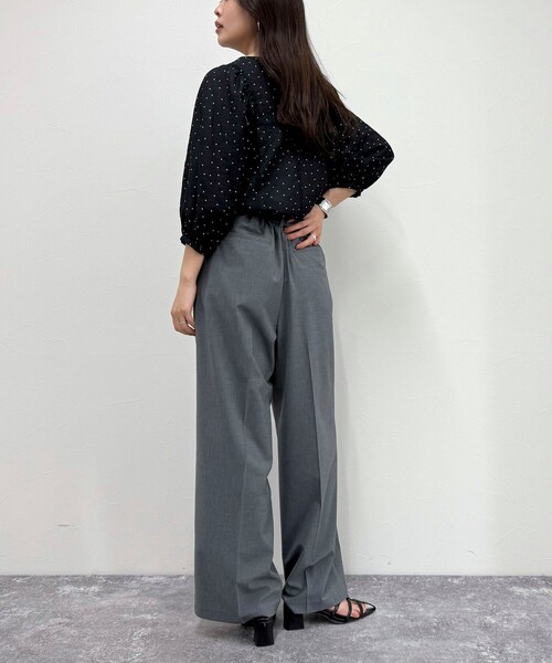 fredy emue（フレディエミュ）の「ドットボリューム袖ブラウス（シャツ/ブラウス・レディース・グリーン系その他/ブラック系その他/ホワイト系その他・38）」の12枚目の写真