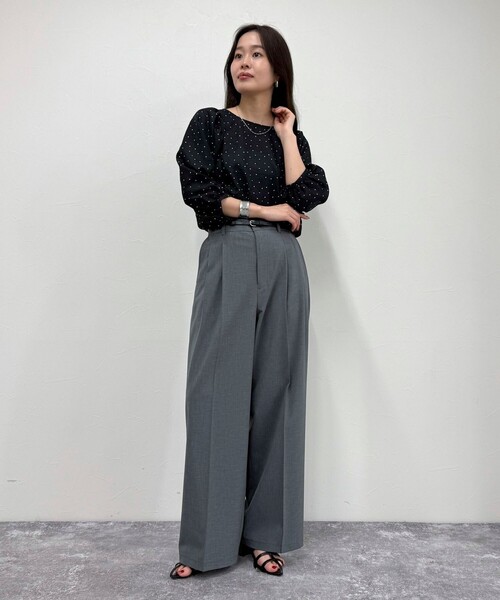 fredy emue（フレディエミュ）の「ドットボリューム袖ブラウス（シャツ/ブラウス・レディース・グリーン系その他/ブラック系その他/ホワイト系その他・38）」の13枚目の写真