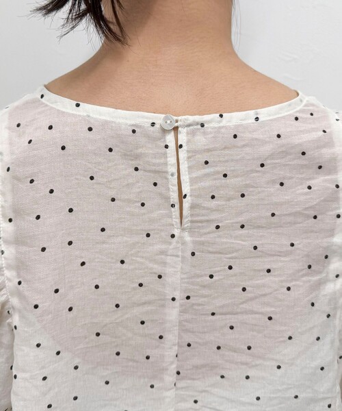fredy emue（フレディエミュ）の「ドットボリューム袖ブラウス（シャツ/ブラウス・レディース・グリーン系その他/ブラック系その他/ホワイト系その他・38）」の9枚目の写真