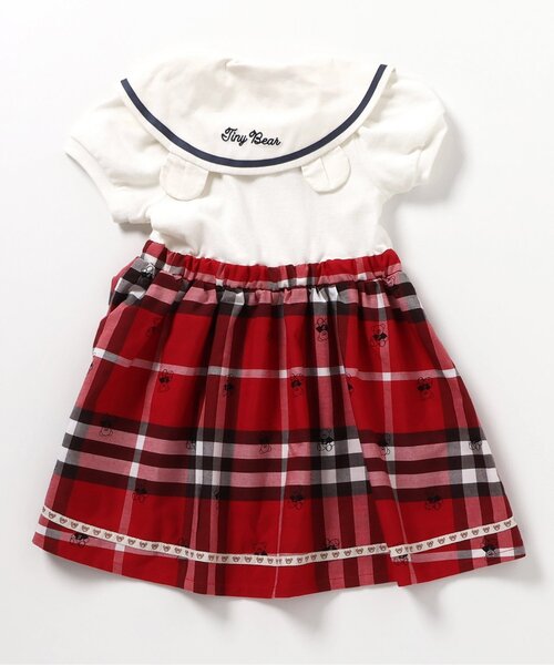apres les cours（アプレレクール）の「tiny bearセーラー衿ドッキングワンピース（ワンピース・キッズ・アイボリー/ネイビー・80/90/100/110/120）」の22枚目の写真