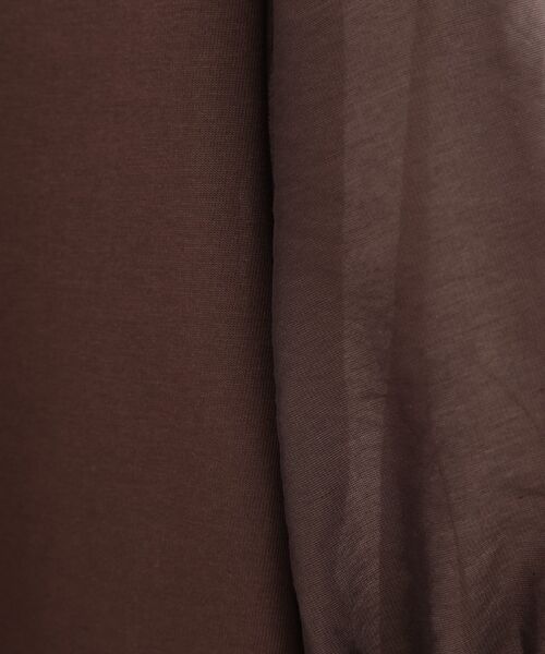 Areeam（アリーム）の「異素材パフスリーブTシャツ（Tシャツ/カットソー・レディース・オフホワイト/ブラウン・FREE）」の8枚目の写真