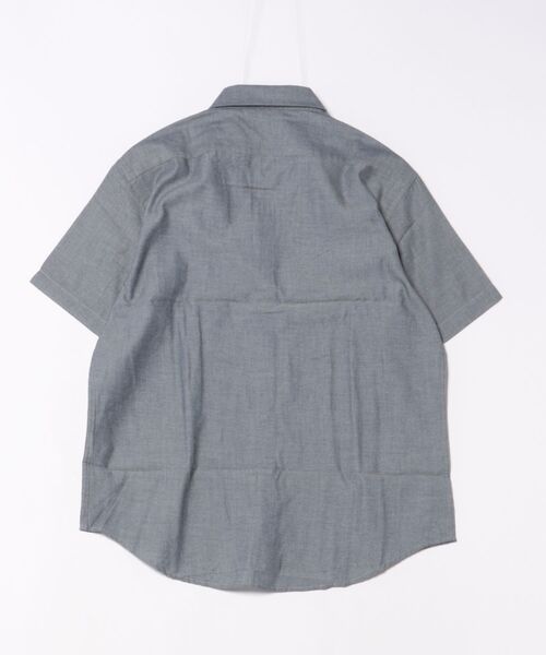 m.f.editorial（エムエフエディトリアル）の「【吸水速乾】m.f.エディトリアル メンズ パナマ ボタンダウン半袖シャツ（シャツ/ブラウス・メンズ・ネイビー/ホワイト/ライトグレー・LARGE/X-LARGE/MEDIUM）」の4枚目の写真