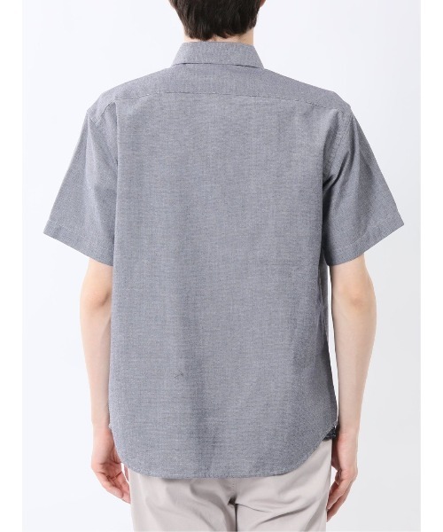 m.f.editorial（エムエフエディトリアル）の「【吸水速乾】m.f.エディトリアル メンズ パナマ ボタンダウン半袖シャツ（シャツ/ブラウス・メンズ・ネイビー/ホワイト/ライトグレー・LARGE/X-LARGE/MEDIUM）」の11枚目の写真