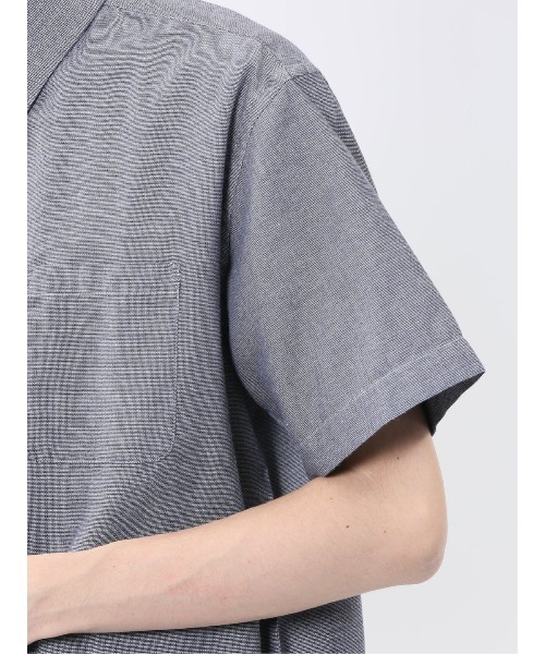 m.f.editorial（エムエフエディトリアル）の「【吸水速乾】m.f.エディトリアル メンズ パナマ ボタンダウン半袖シャツ（シャツ/ブラウス・メンズ・ネイビー/ホワイト/ライトグレー・LARGE/X-LARGE/MEDIUM）」の13枚目の写真