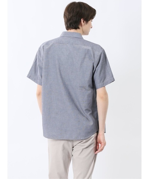 m.f.editorial（エムエフエディトリアル）の「【吸水速乾】m.f.エディトリアル メンズ パナマ ボタンダウン半袖シャツ（シャツ/ブラウス・メンズ・ネイビー/ホワイト/ライトグレー・LARGE/X-LARGE/MEDIUM）」の15枚目の写真