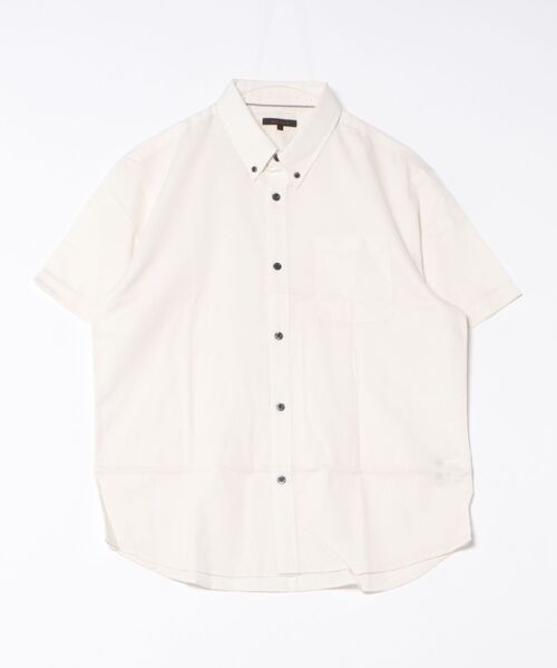 m.f.editorial（エムエフエディトリアル）の「【吸水速乾】m.f.エディトリアル メンズ パナマ ボタンダウン半袖シャツ（シャツ/ブラウス・メンズ・ネイビー/ホワイト/ライトグレー・LARGE/X-LARGE/MEDIUM）」の18枚目の写真