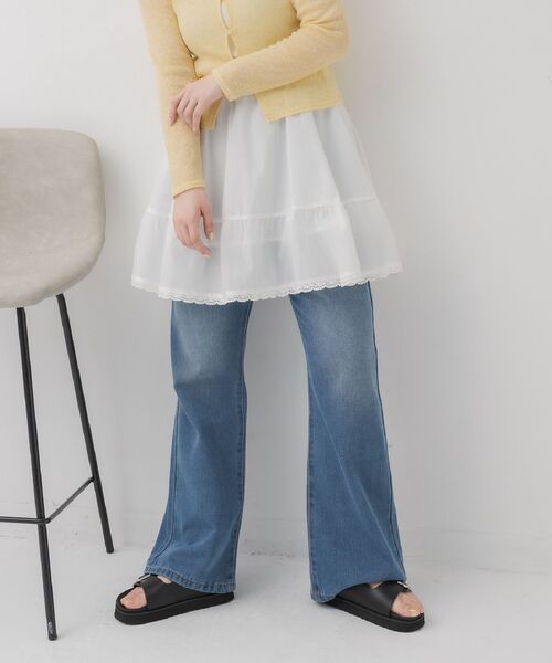 RETRO GIRL(レトロガール)の「2wayミニSK(スカート・レディース・オフホワイト/ブラック・FREE)」の1枚目の写真