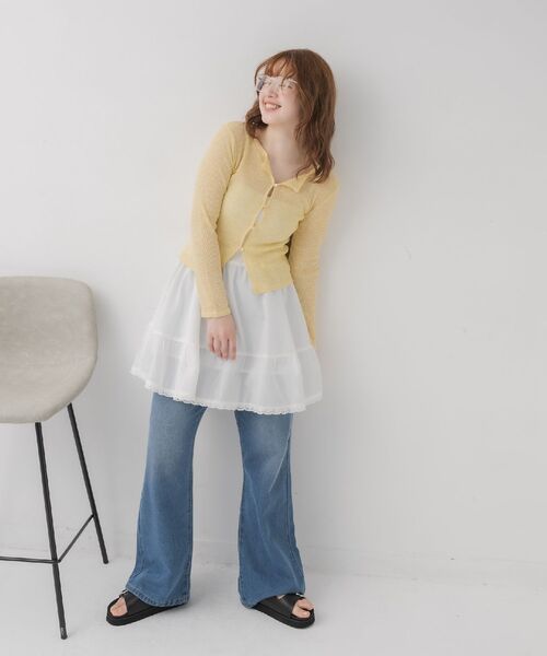 RETRO GIRL(レトロガール)の「2wayミニSK(スカート・レディース・オフホワイト/ブラック・FREE)」の3枚目の写真