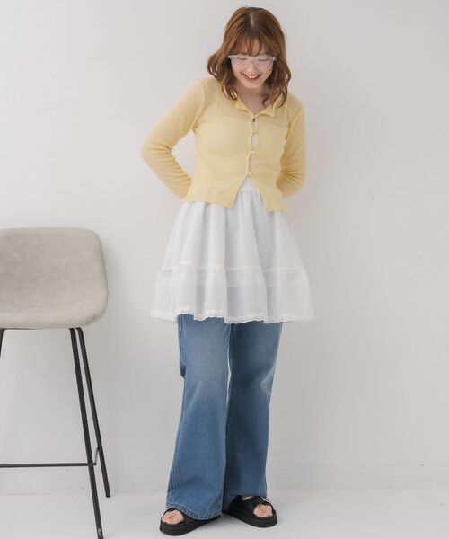 RETRO GIRL(レトロガール)の「2wayミニSK(スカート・レディース・オフホワイト/ブラック・FREE)」の5枚目の写真