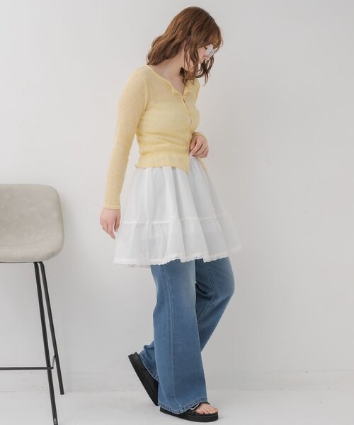 RETRO GIRL(レトロガール)の「2wayミニSK(スカート・レディース・オフホワイト/ブラック・FREE)」の6枚目の写真