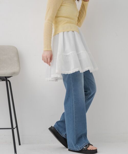 RETRO GIRL(レトロガール)の「2wayミニSK(スカート・レディース・オフホワイト/ブラック・FREE)」の10枚目の写真