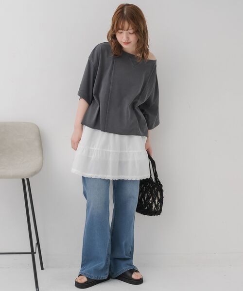 RETRO GIRL(レトロガール)の「2wayミニSK(スカート・レディース・オフホワイト/ブラック・FREE)」の14枚目の写真
