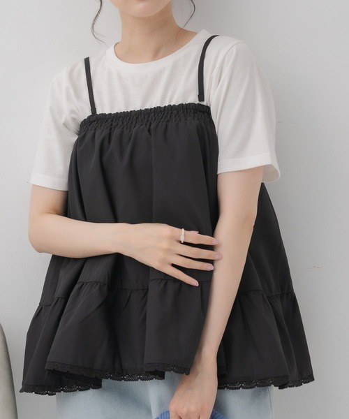 RETRO GIRL(レトロガール)の「2wayミニSK(スカート・レディース・オフホワイト/ブラック・FREE)」の2枚目の写真