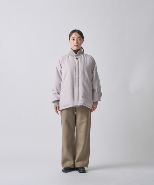 miffew(ミフュー)の「「miffew/ ミフュー」VARSITY DOWN JACKET(ダウンジャケット/コート・レディース・ブラウン/グレイッシュベージュ/ブラック・3/2/1/4)」の8枚目の写真