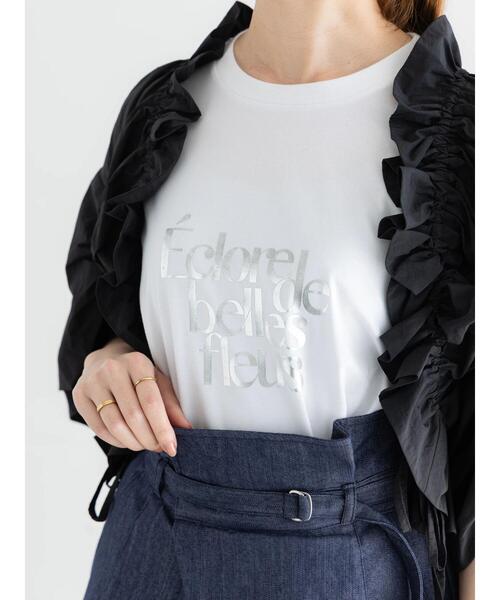 Te chichi（テチチ）の「デザインロゴプリントTシャツ《2025summer catalog item》（Tシャツ/カットソー・レディース・ブラック/チャコールグレー/シルバー・F）」の6枚目の写真