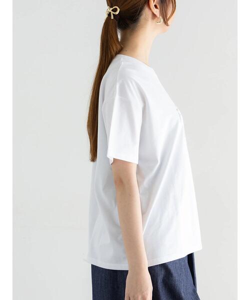 Te chichi（テチチ）の「デザインロゴプリントTシャツ《2025summer catalog item》（Tシャツ/カットソー・レディース・ブラック/チャコールグレー/シルバー・F）」の8枚目の写真