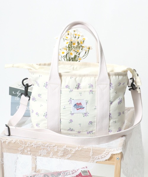 JEMORGAN（ジェーイーモーガン）の「JEMORGAN（ジェーイーモーガン）花柄ミニトートバッグ ショルダーバッグにもなる2Wayタイプ（トートバッグ・レディース・ホワイト系/ホワイト系1/ホワイト系2・FREE）」の3枚目の写真