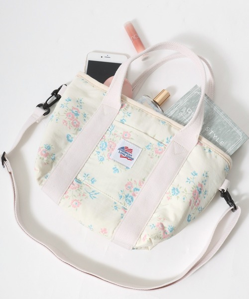 JEMORGAN（ジェーイーモーガン）の「JEMORGAN（ジェーイーモーガン）花柄ミニトートバッグ ショルダーバッグにもなる2Wayタイプ（トートバッグ・レディース・ホワイト系/ホワイト系1/ホワイト系2・FREE）」の4枚目の写真