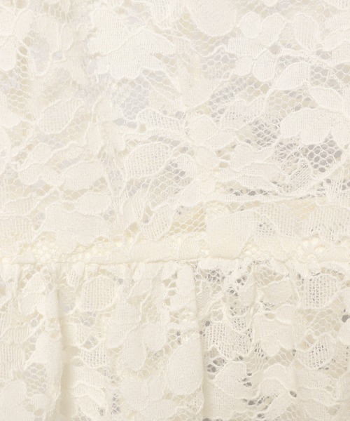 mysty woman(ミスティウーマン)の「2WAYスカラップレースブラウス 497243(シャツ/ブラウス・レディース・オフホワイト/ブラック/ベージュ・FREE)」の7枚目の写真