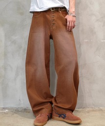 INTER FACTORY | はる - ボタンフライワイドデニムパンツ - made in INTER FACTORY(デニムパンツ)