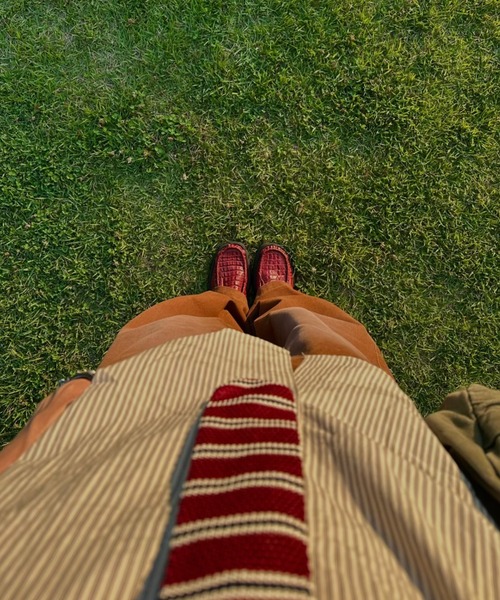 INTER FACTORY(インターファクトリー)の「はる - ボタンフライワイドデニムパンツ - made in INTER FACTORY(デニムパンツ・メンズ・ブラウン/インディゴブルー・MEDIUM/LARGE)」の10枚目の写真