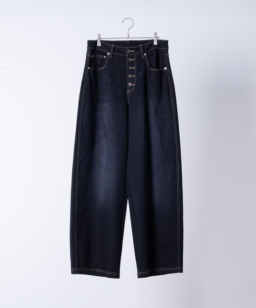 はる - ボタンフライワイドデニムパンツ - made in INTER