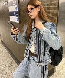 CANVAS+ | 【CANVAS+】ライン切り替えデニムセットアップ(セットアップ)