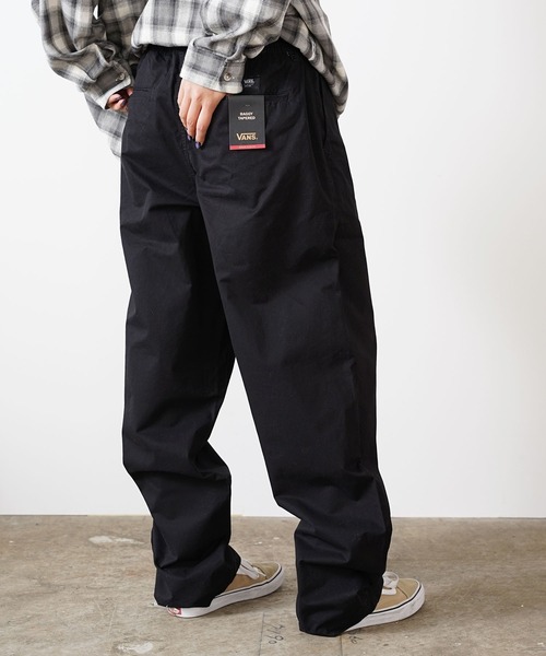 VANS（バンズ）の「VANS/ヴァンズ M RANGE BAGGY TAPERED ELASTIC WAIST PANT バギーテーパードパンツ（チノパンツ・レディース・ブラック・M）」の8枚目の写真