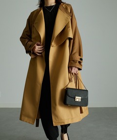 セール】2WAY WOOL SIDE RIBBON PONCHO（ポンチョ）｜CLANE