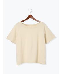 Te chichi TERRASSE | ピグメント加工ボートネックTシャツ(Tシャツ/カットソー)