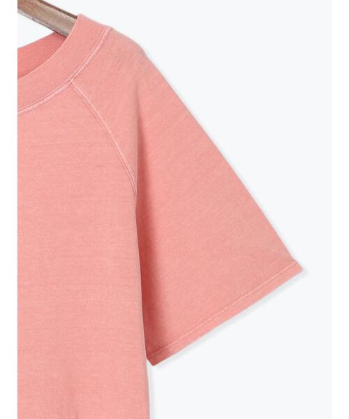 Te chichi TERRASSE(テチチテラス)の「ピグメント加工ボートネックTシャツ(Tシャツ/カットソー・レディース・ピンク/オフホワイト/チャコールグレー・F)」の7枚目の写真