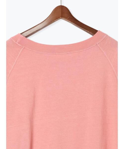 Te chichi TERRASSE(テチチテラス)の「ピグメント加工ボートネックTシャツ(Tシャツ/カットソー・レディース・ピンク/オフホワイト/チャコールグレー・F)」の5枚目の写真