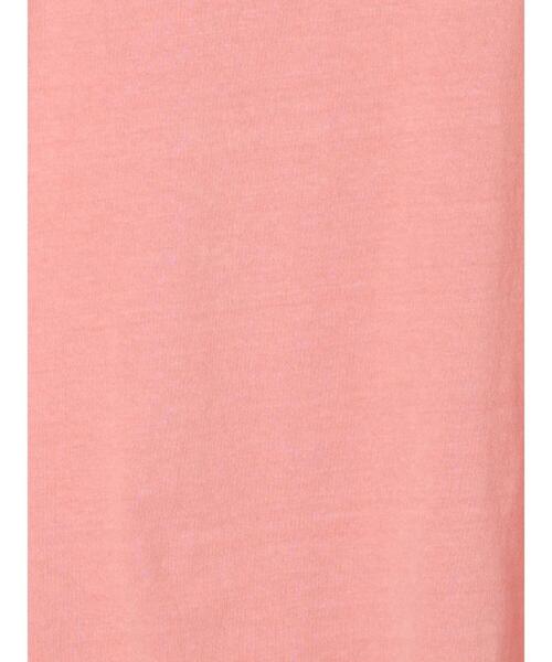 Te chichi TERRASSE(テチチテラス)の「ピグメント加工ボートネックTシャツ(Tシャツ/カットソー・レディース・ピンク/オフホワイト/チャコールグレー・F)」の4枚目の写真