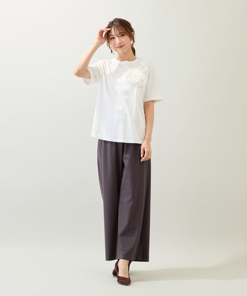 ローズティアラ（Rose Tiara）/【接触冷感/UVカット/抗菌/防臭】イージーワイドパンツ セール】【接触冷感/UVカット/抗菌/防臭】イージーワイドパンツ