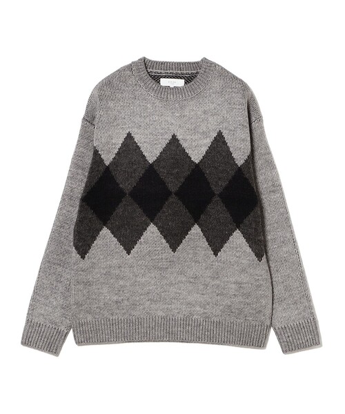 B:MING by BEAMS（ビーミングバイビームス）の「5ゲージ アーガイル ニット（ユニセックス）（ニット/セーター・メンズ・ブラウン/グレー・XL/L/M/S）」の10枚目の写真