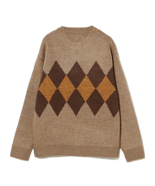 B:MING by BEAMS（ビーミングバイビームス）の「5ゲージ アーガイル ニット（ユニセックス）（ニット/セーター・メンズ・ブラウン/グレー・XL/L/M/S）」の14枚目の写真